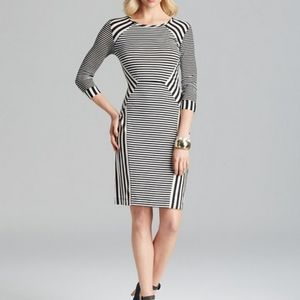 Diane Von Furstenberg Black and White  striped midi dress Size XS